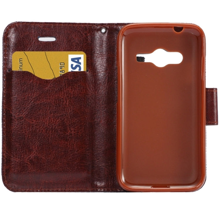 Flower Cloth Leather Case with Holder and Card Slots for Galaxy Ace 4 / G313F