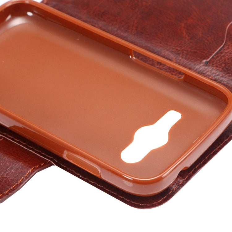 Flower Cloth Leather Case with Holder and Card Slots for Galaxy Ace 4 / G313F