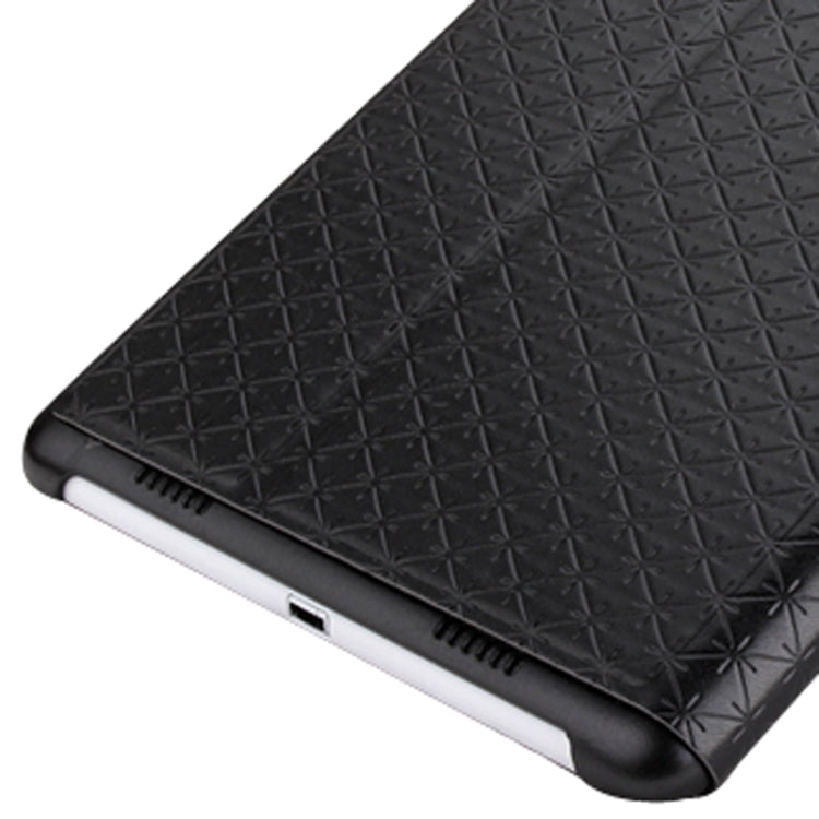 3-folding Rhomb Texture Leather Smart Case with Sleep / Wake-up Function & Holder for Xiaomi Mi Pad