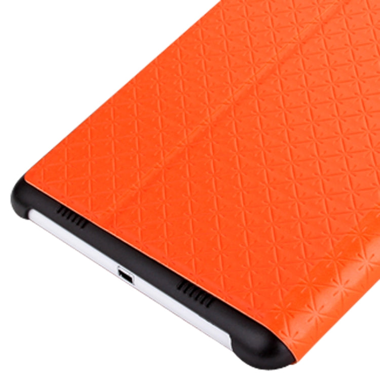 3-folding Rhomb Texture Leather Smart Case with Sleep / Wake-up Function & Holder for Xiaomi Mi Pad
