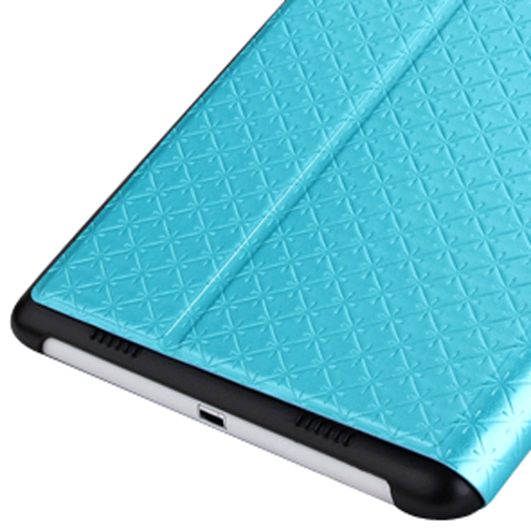3-folding Rhomb Texture Leather Smart Case with Sleep / Wake-up Function & Holder for Xiaomi Mi Pad