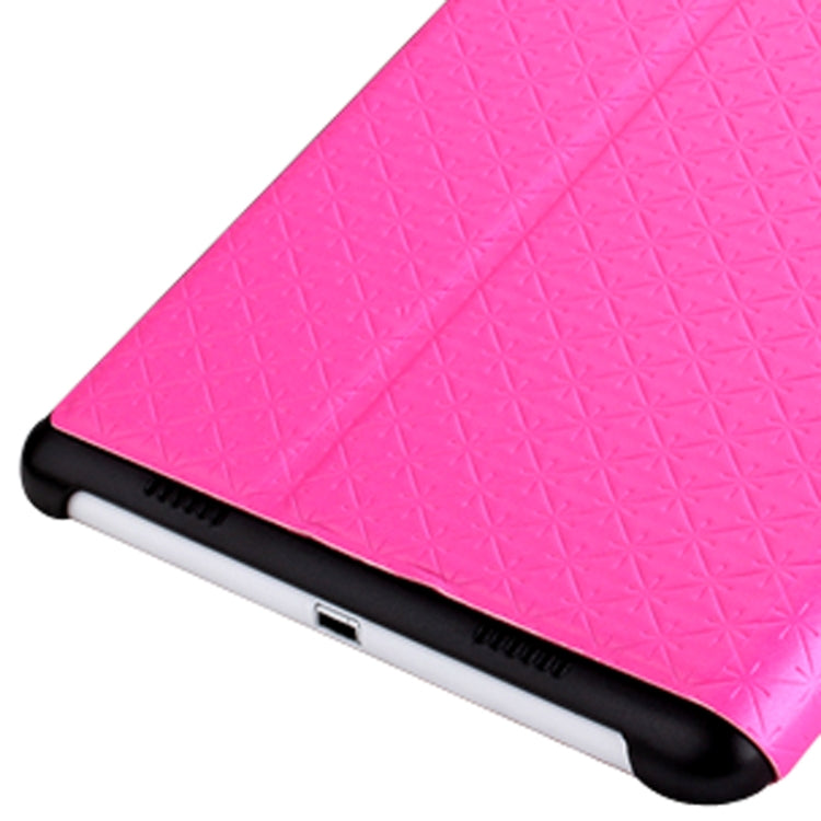 3-folding Rhomb Texture Leather Smart Case with Sleep / Wake-up Function & Holder for Xiaomi Mi Pad