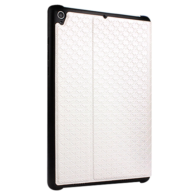 3-folding Rhomb Texture Leather Smart Case with Sleep / Wake-up Function & Holder for Xiaomi Mi Pad