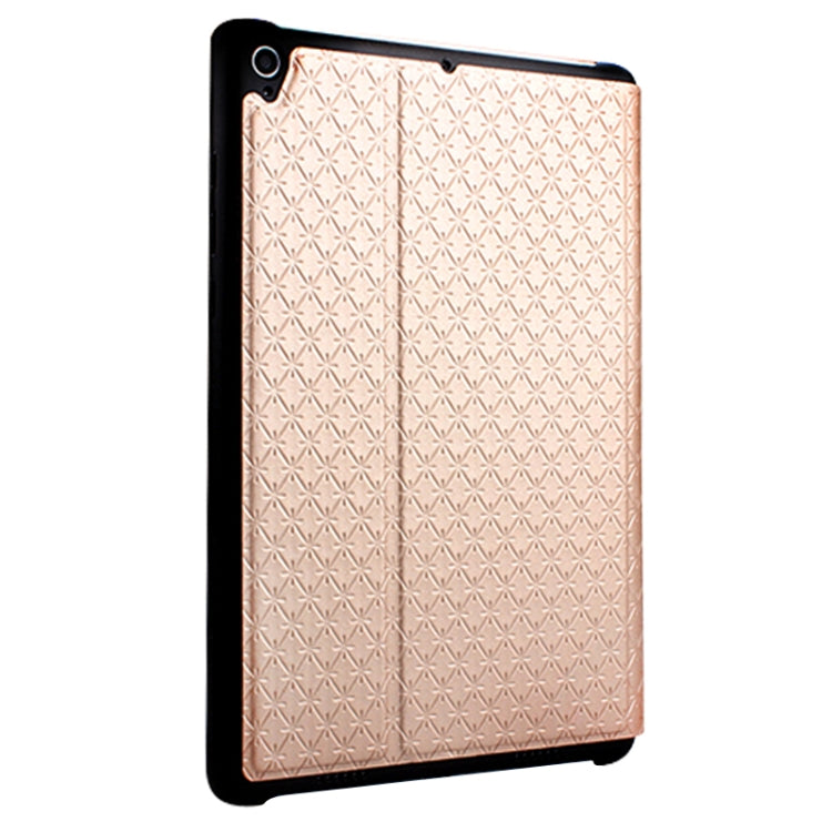 3-folding Rhomb Texture Leather Smart Case with Sleep / Wake-up Function & Holder for Xiaomi Mi Pad