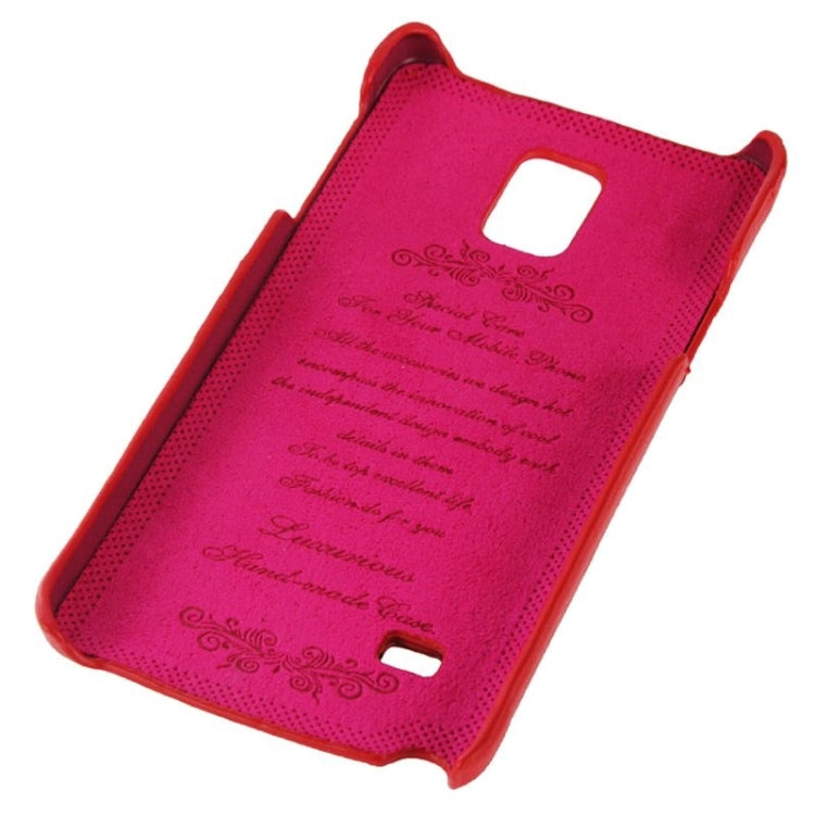 Deluxe Retro Genuine Leather Back Cover Case with Card Slots and Fashion Logo for Galaxy Note 4 / N910