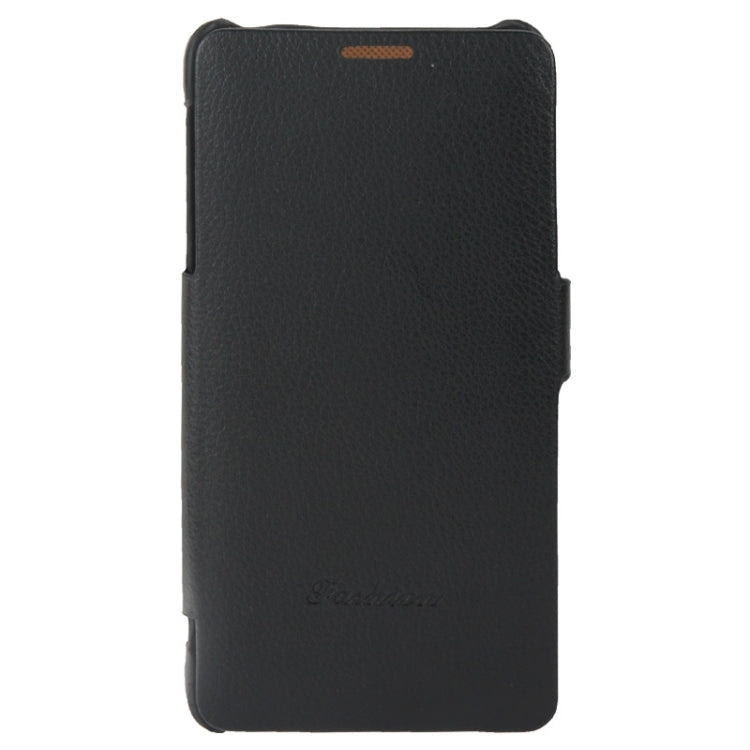 Litchi Texture Horizontal Flip Leather Case with Fashion Logo for Galaxy Note 4 / N910