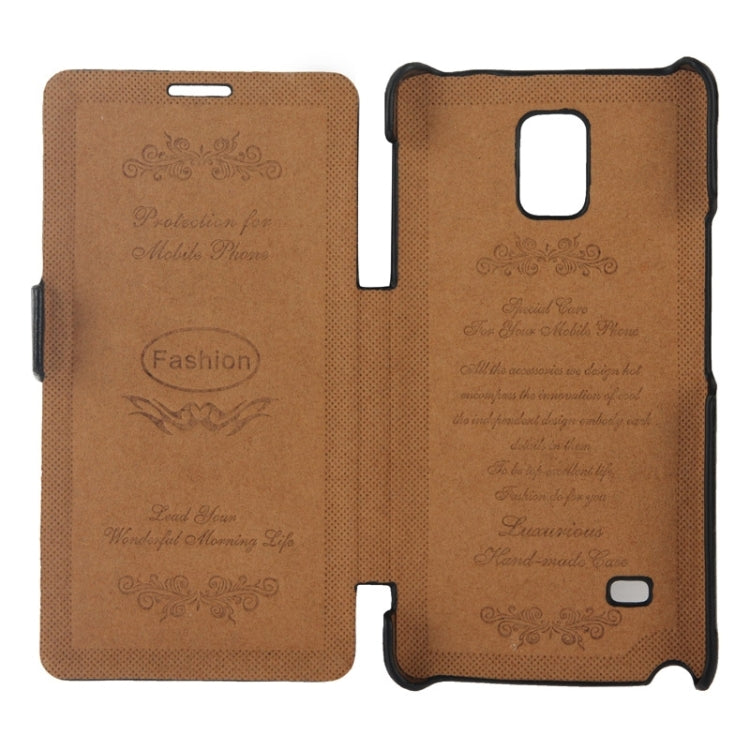 Litchi Texture Horizontal Flip Leather Case with Fashion Logo for Galaxy Note 4 / N910