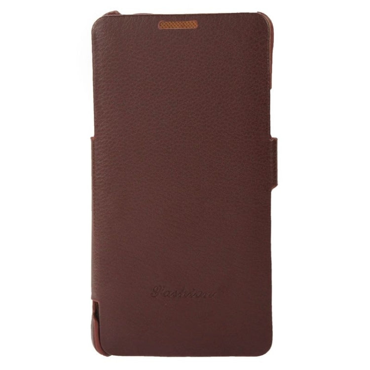 Litchi Texture Horizontal Flip Leather Case with Fashion Logo for Galaxy Note 4 / N910