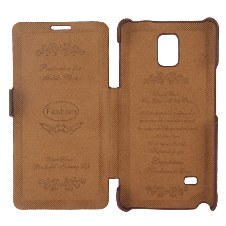 Litchi Texture Horizontal Flip Leather Case with Fashion Logo for Galaxy Note 4 / N910