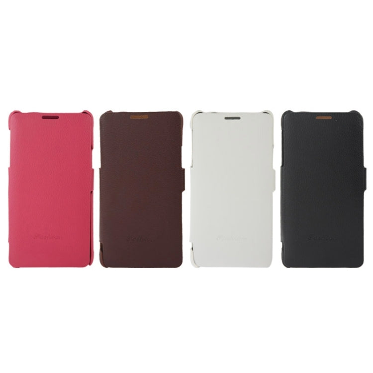 Litchi Texture Horizontal Flip Leather Case with Fashion Logo for Galaxy Note 4 / N910