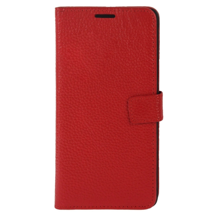 Litchi Texture Magnetic Button Flip Leather Case with Holder & Card Slots & Wallet for Galaxy Note 4 / N910