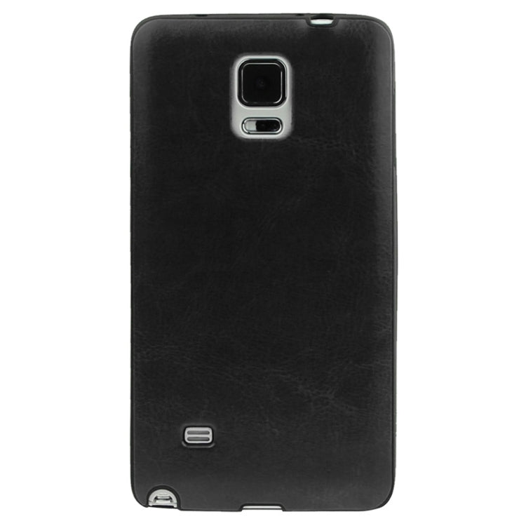 Crazy Horse Texture PU Paste Skin TPU Soft Protective Case for Galaxy Note 4 / N910