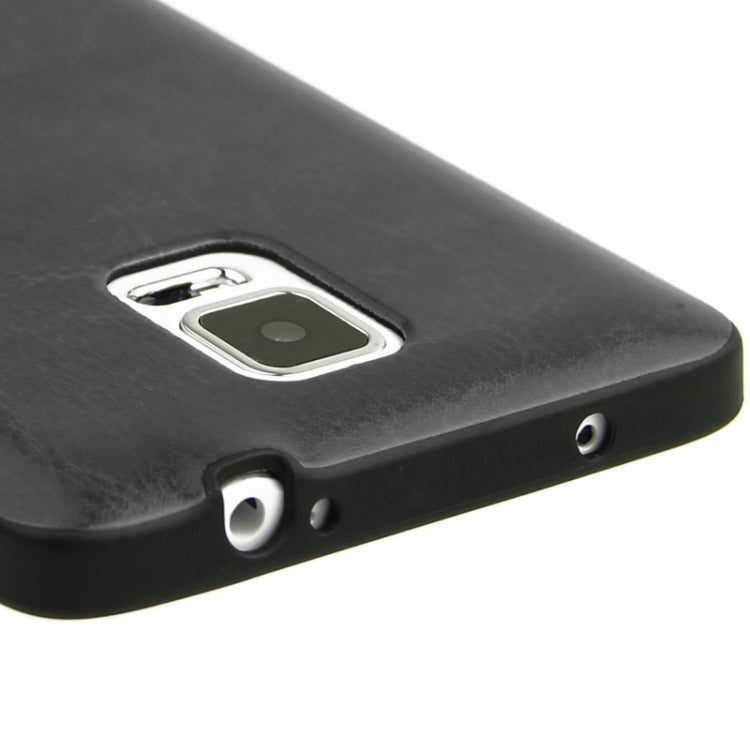 Crazy Horse Texture PU Paste Skin TPU Soft Protective Case for Galaxy Note 4 / N910