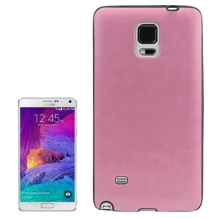 Crazy Horse Texture PU Paste Skin TPU Soft Protective Case for Galaxy Note 4 / N910