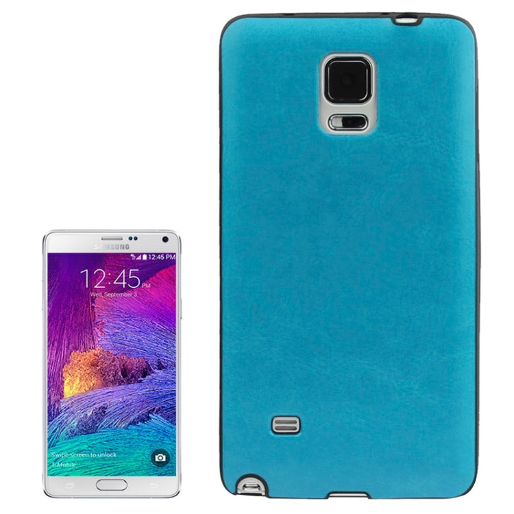 Crazy Horse Texture PU Paste Skin TPU Soft Protective Case for Galaxy Note 4 / N910