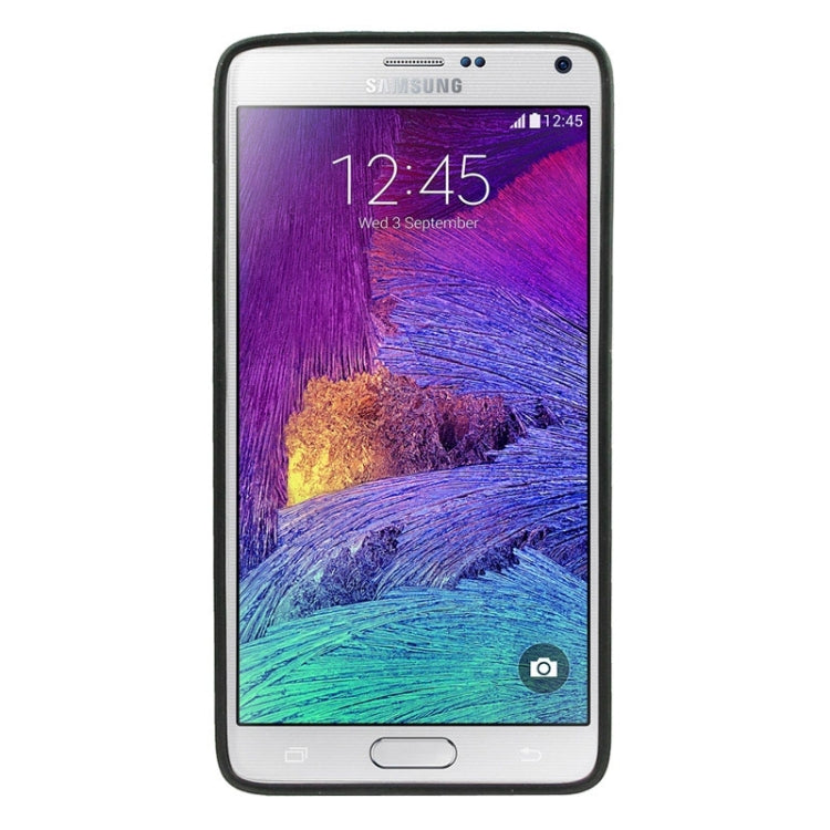 Crazy Horse Texture PU Paste Skin TPU Soft Protective Case for Galaxy Note 4 / N910