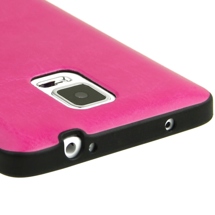 Crazy Horse Texture PU Paste Skin TPU Soft Protective Case for Galaxy Note 4 / N910
