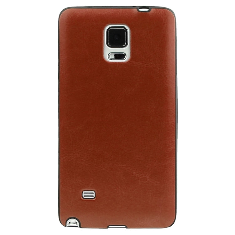 Crazy Horse Texture PU Paste Skin TPU Soft Protective Case for Galaxy Note 4 / N910
