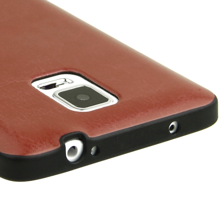 Crazy Horse Texture PU Paste Skin TPU Soft Protective Case for Galaxy Note 4 / N910
