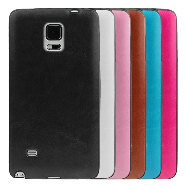 Crazy Horse Texture PU Paste Skin TPU Soft Protective Case for Galaxy Note 4 / N910