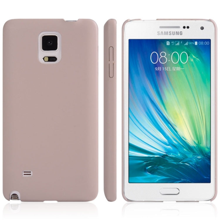 Ultrathin PU Leather Back Cover Protective Case for Galaxy Note 4 / N910(Beige)