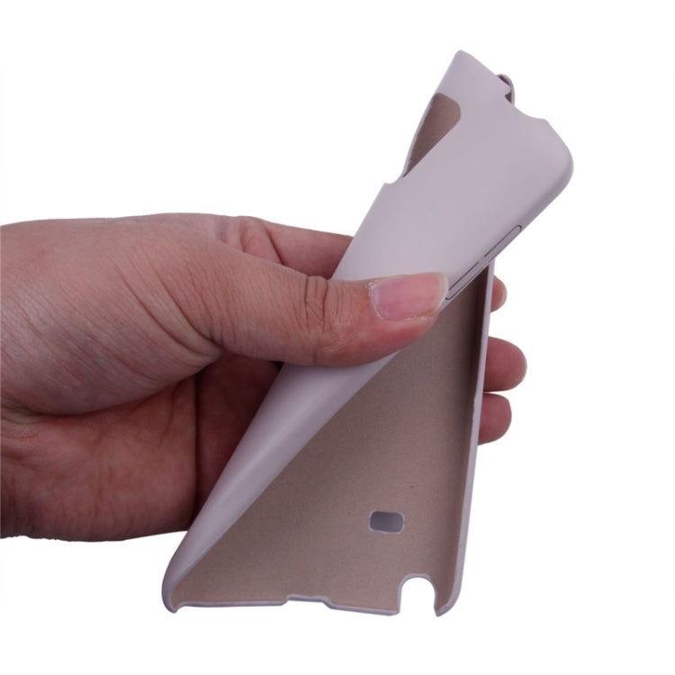 Ultrathin PU Leather Back Cover Protective Case for Galaxy Note 4 / N910(Beige)