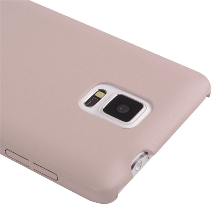 Ultrathin PU Leather Back Cover Protective Case for Galaxy Note 4 / N910(Beige)