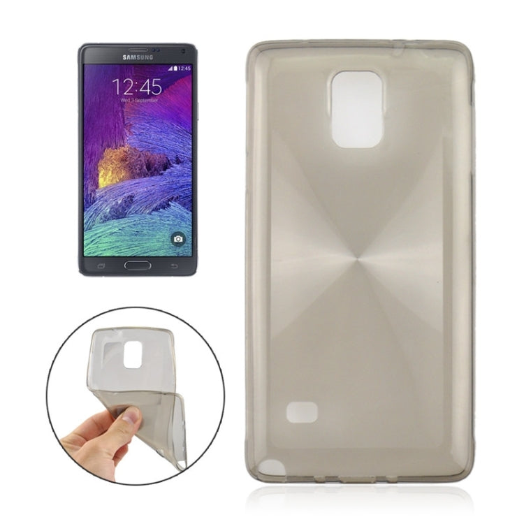 0.3mm Ultrathin CD Texture TPU Protective Transparent Case for Galaxy Note 4 / N910