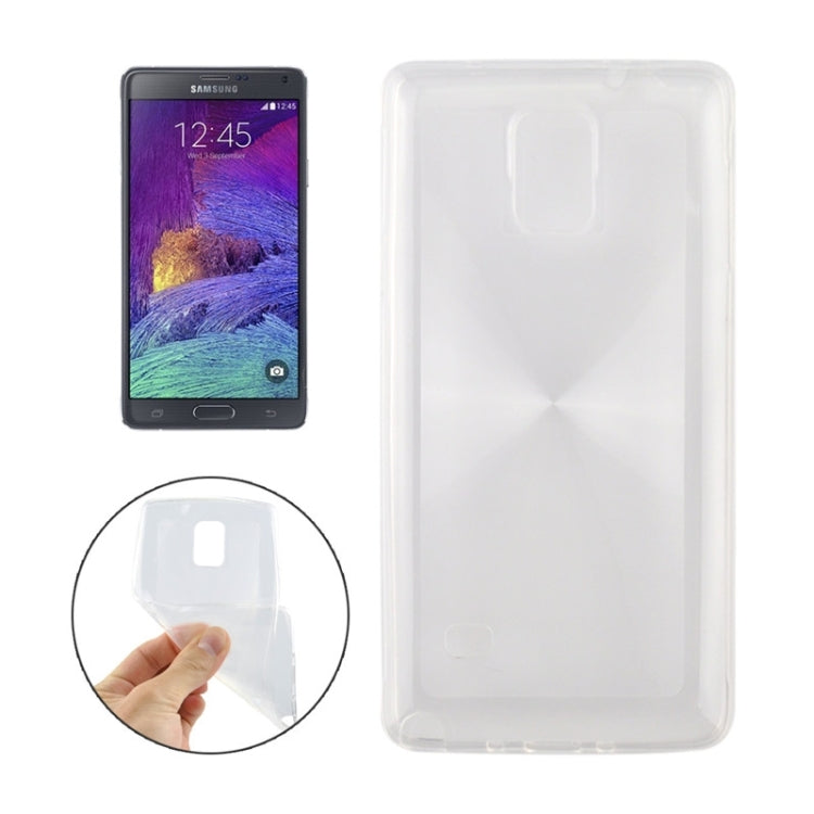 0.3mm Ultrathin CD Texture TPU Protective Transparent Case for Galaxy Note 4 / N910