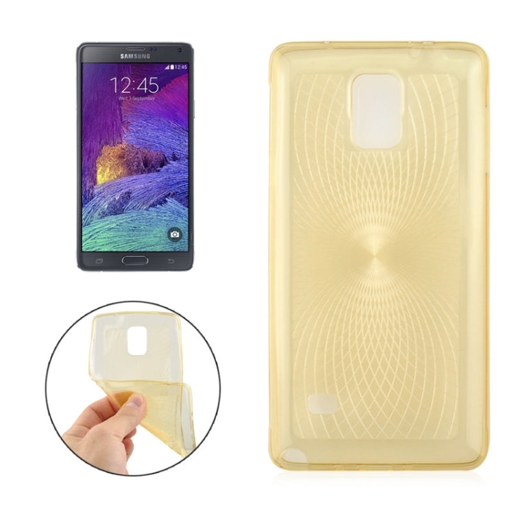 0.3mm Ultrathin Eye of Sun Grain Transparent TPU Case for Galaxy Note 4 / N910
