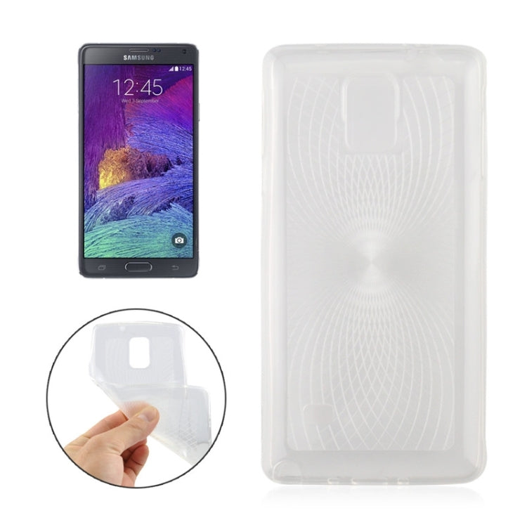0.3mm Ultrathin Eye of Sun Grain Transparent TPU Case for Galaxy Note 4 / N910
