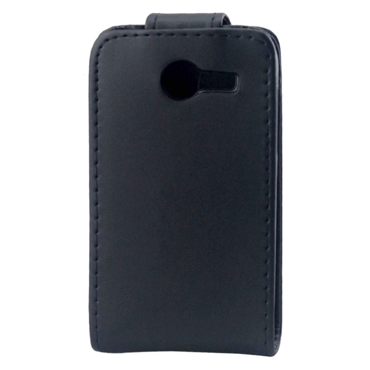Vertical Flip Magnetic Button Leather Case for Galaxy Pocket 2 / G110H(Black)