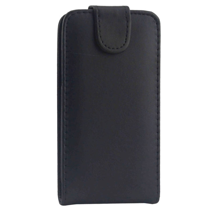 Vertical Flip Magnetic Button Leather Case for Galaxy Core Prime / G360(Black)