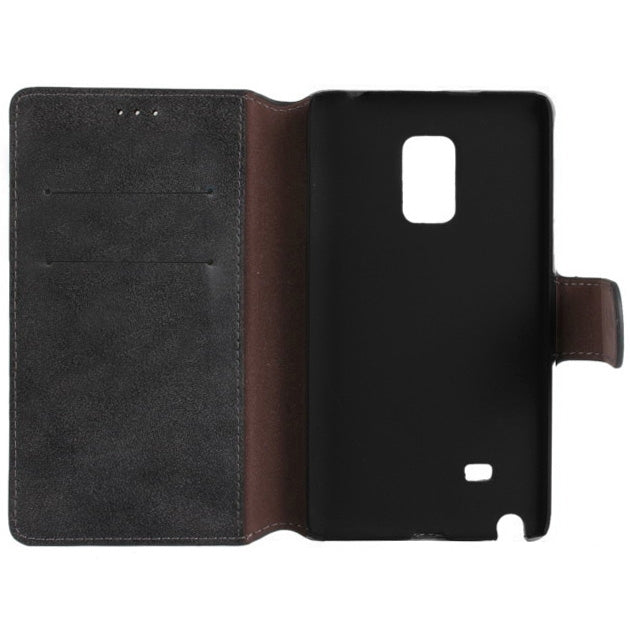 Frosted Surface Leather Case with Holder & Card Slots for Galaxy Note Edge / N915