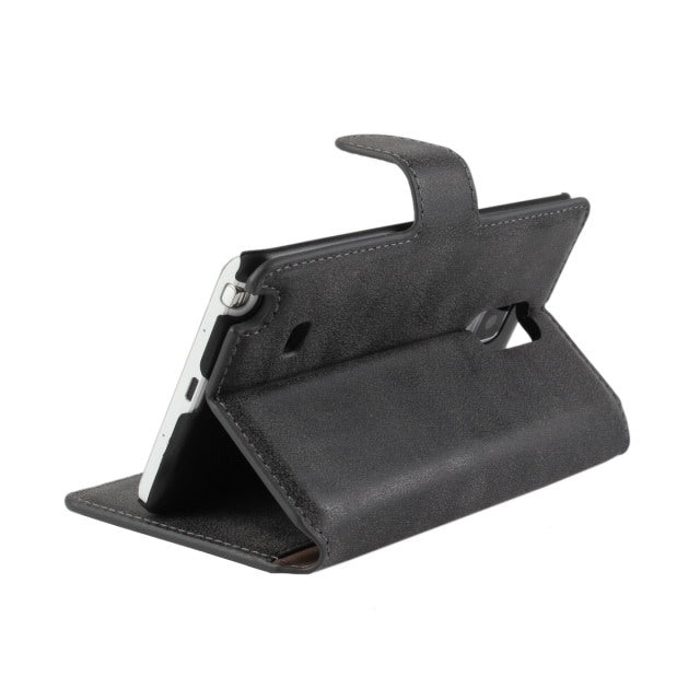 Frosted Surface Leather Case with Holder & Card Slots for Galaxy Note Edge / N915