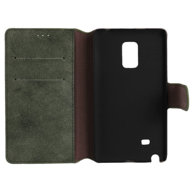 Frosted Surface Leather Case with Holder & Card Slots for Galaxy Note Edge / N915