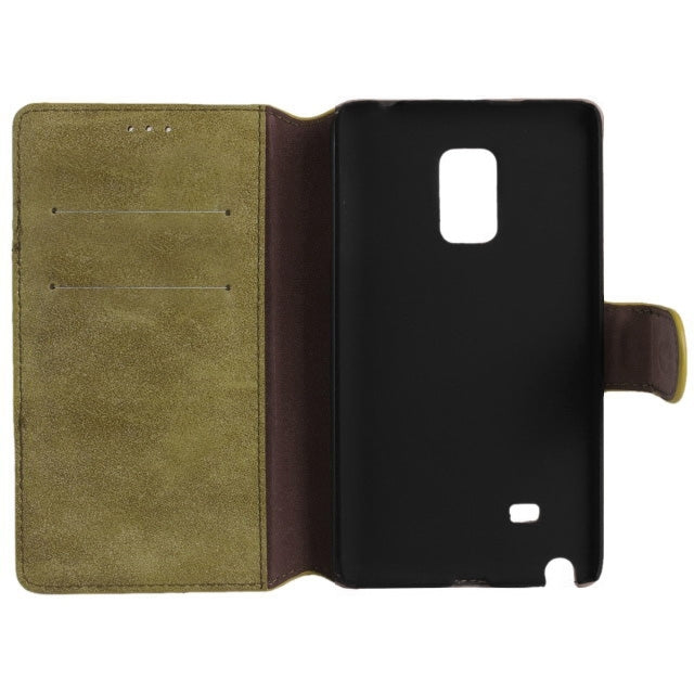 Frosted Surface Leather Case with Holder & Card Slots for Galaxy Note Edge / N915