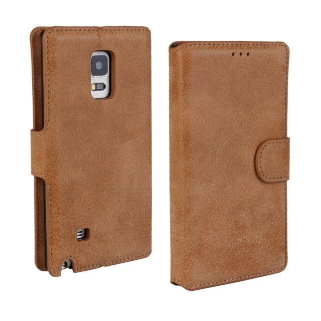 Frosted Surface Leather Case with Holder & Card Slots for Galaxy Note Edge / N915