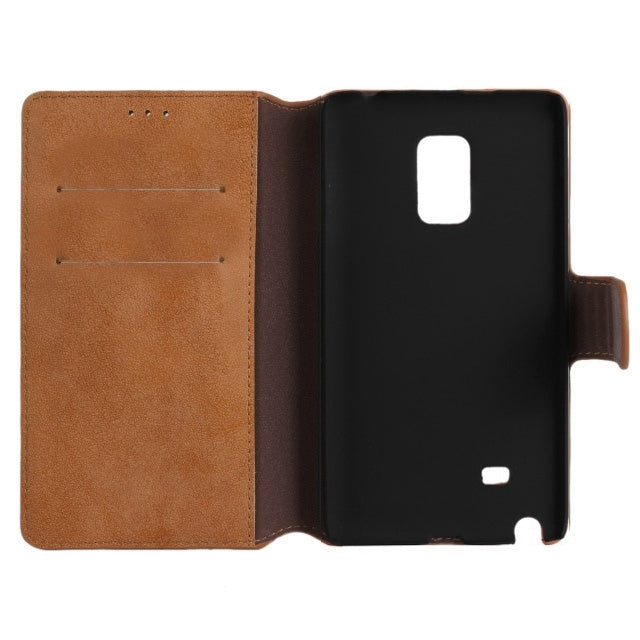 Frosted Surface Leather Case with Holder & Card Slots for Galaxy Note Edge / N915