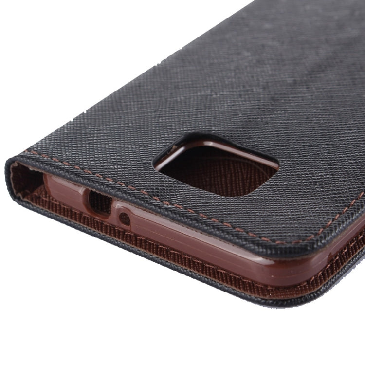 Cross Texture Leather Case with Holder & Card Slots & Wallet for Galaxy Alpha / G850