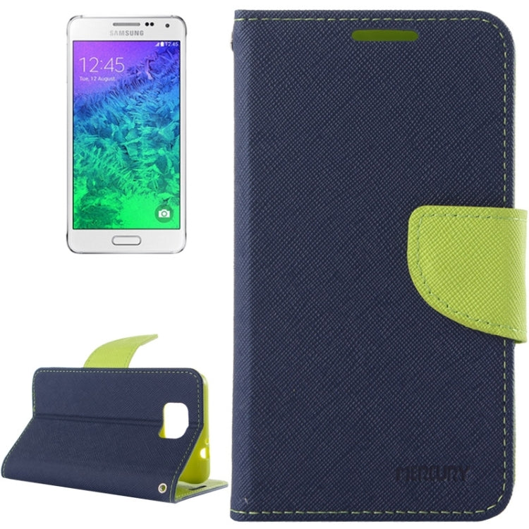 Cross Texture Leather Case with Holder & Card Slots & Wallet for Galaxy Alpha / G850
