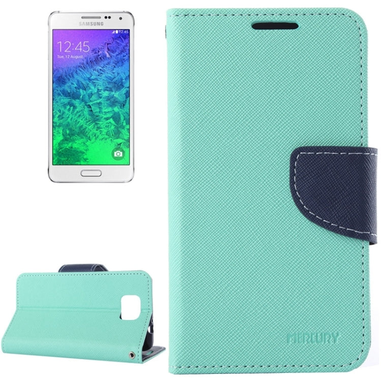 Cross Texture Leather Case with Holder & Card Slots & Wallet for Galaxy Alpha / G850