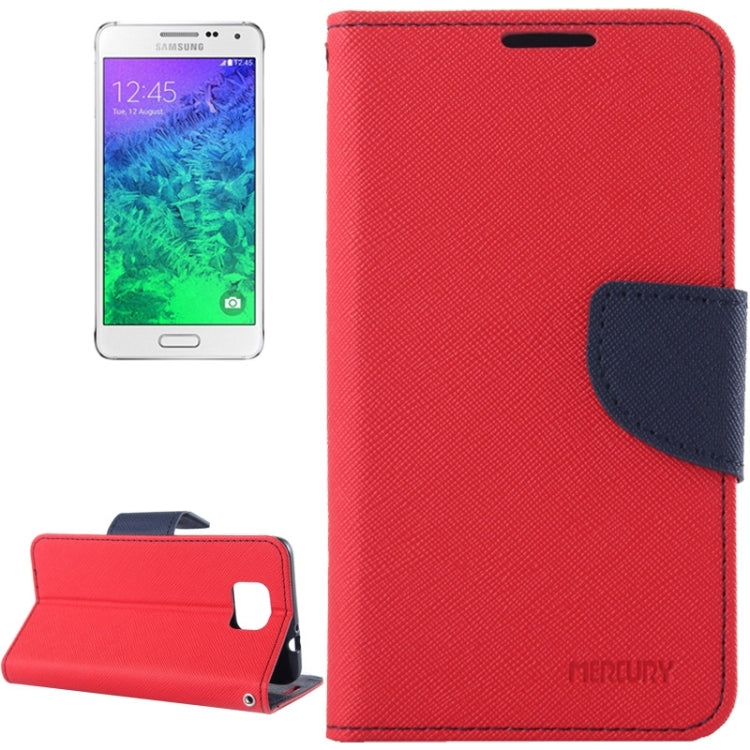 Cross Texture Leather Case with Holder & Card Slots & Wallet for Galaxy Alpha / G850
