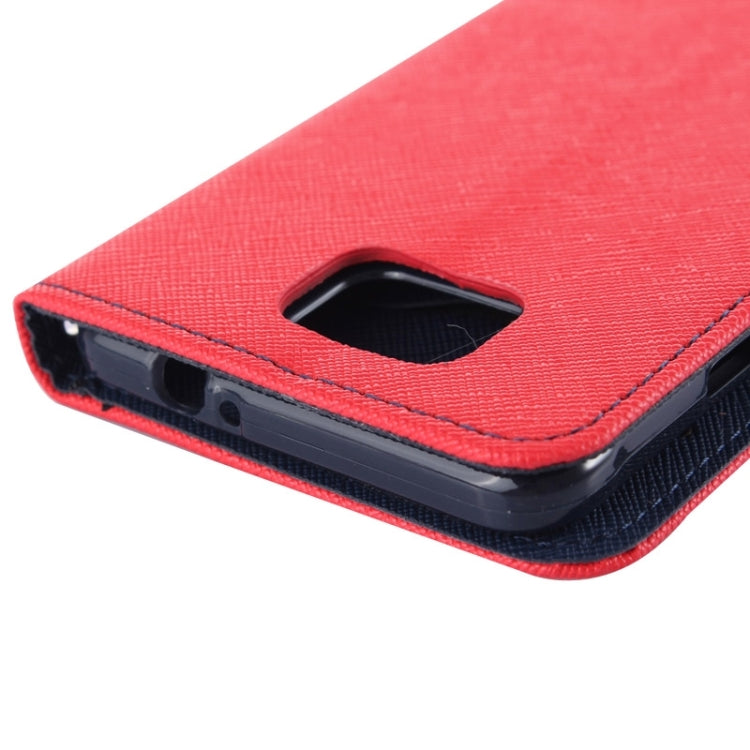 Cross Texture Leather Case with Holder & Card Slots & Wallet for Galaxy Alpha / G850