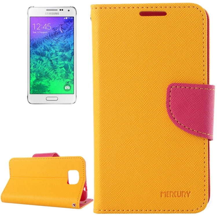Cross Texture Leather Case with Holder & Card Slots & Wallet for Galaxy Alpha / G850