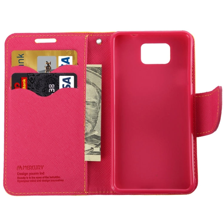 Cross Texture Leather Case with Holder & Card Slots & Wallet for Galaxy Alpha / G850