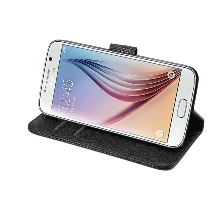 For Galaxy S6 Litchi Texture Leather Case with Holder & Card Slots & Wallet