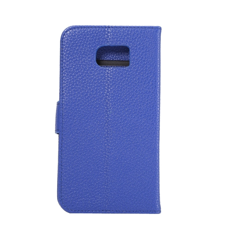 For Galaxy S6 Litchi Texture Leather Case with Holder & Card Slots & Wallet