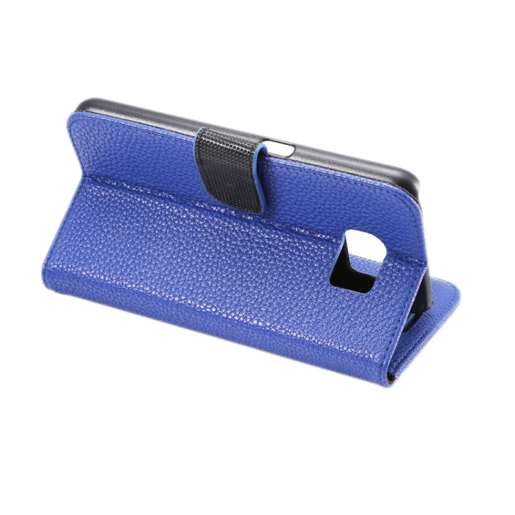 For Galaxy S6 Litchi Texture Leather Case with Holder & Card Slots & Wallet