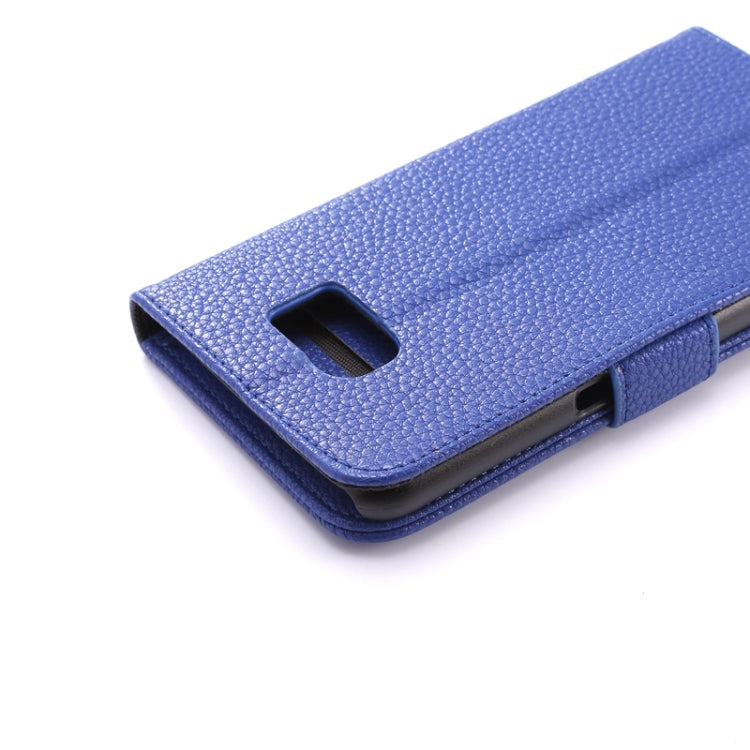 For Galaxy S6 Litchi Texture Leather Case with Holder & Card Slots & Wallet